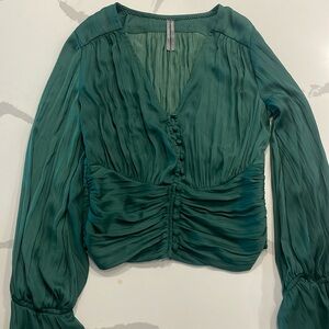 Satin Green top